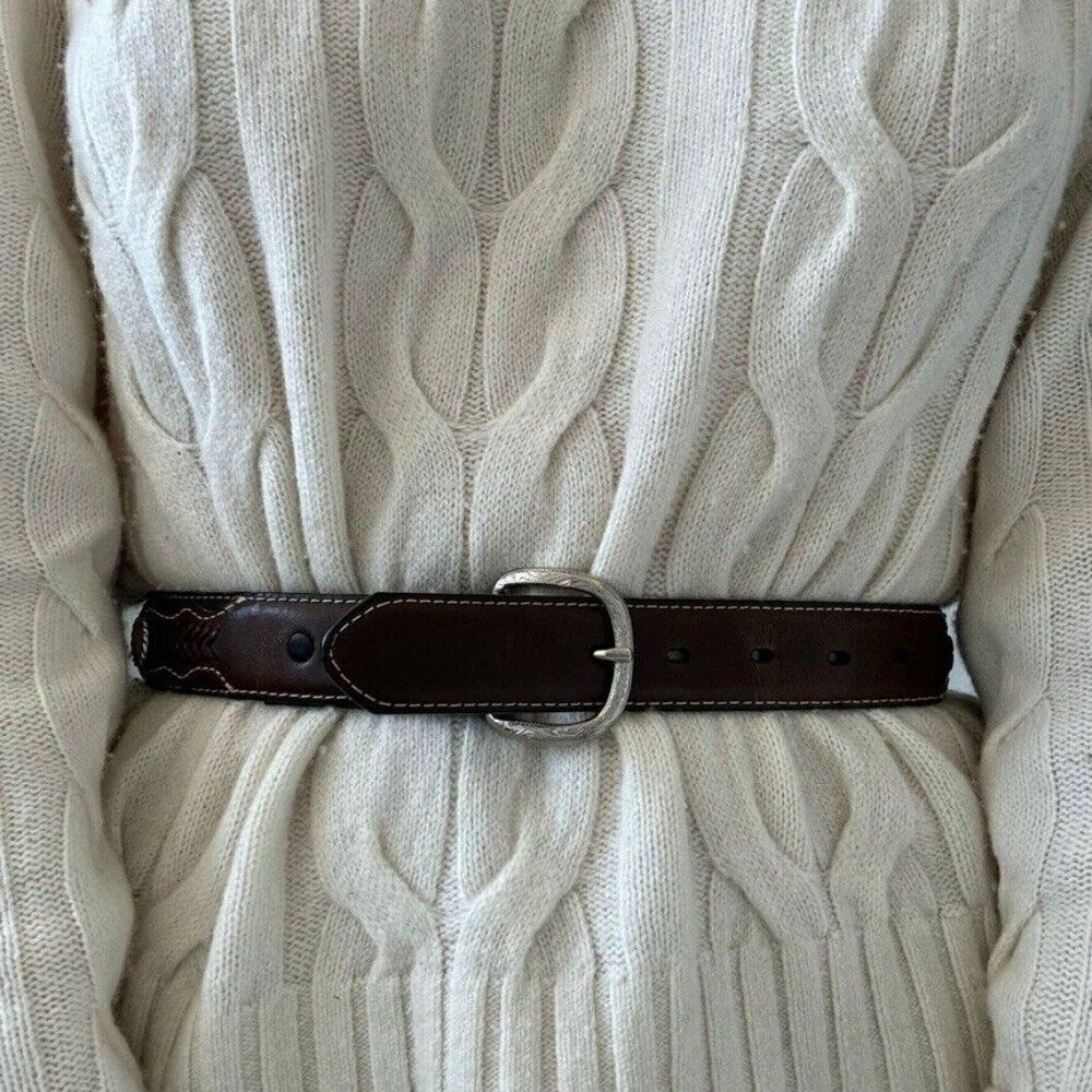 Vintage NWOT Nocona Womens Western Rodeo Cowgirl Studded Waist Belt Sz 26 - Picture 2 of 3